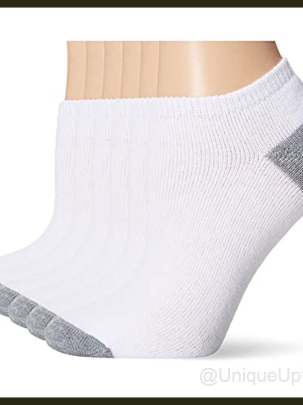 No Show Socks 6 Pack Cotton Cushioned Sole Reinforced Heel Toe